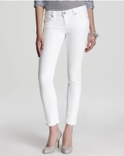Paige Hoxton Ankle Skinny Jeans Women’s Size 28 White Denim Cotton Stretch EUC picture