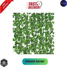 EZFLOWERY 12 Strands 84 Feet Artificial Ivy Vines Leaves, Silk Garland Fake picture
