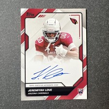 2026 Topps Flagship Football Jeremiah Love Rookie First Signatures On Card Auto picture