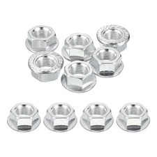 PATIKIL M14x1.5mm Serrated Flange Hex Lock Nuts, 10Pcs Metric Fine Thread Car... picture