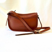 COACH Old Coach 9031 Leather Shoulder Bag Brown Glove Tanned Charm picture