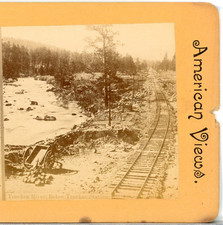 CALIFORNIA, Truckee River Below Truckee Station--Stereoview C1 picture