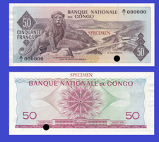 Congo 50  francs 1961    /   Copy picture