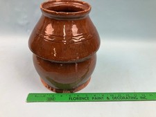 Late 19th century Redware pot, 8 1/2