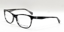 NEW ANN TAYLOR AT317 C01 BLACK HORN AUTHENTIC EYEGLASSES 55-16 picture
