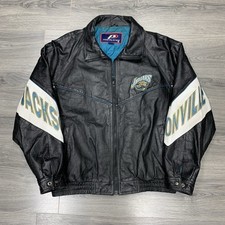 Vintage 90S Pro Player Jacksonville Jaguars Genuine Leather Jacket XL Rare Men’s picture