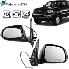 Pair Power Side Mirror Driver Passenger w/ Signal for Toyota Tacoma 2012-2015 picture