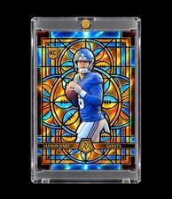 JAXSON DART ROOKIE STAINED GLASS ORANGE BLUE PRIZM REFRACTOR Jumbo 2025 Mosaic picture