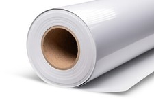 3mil Gloss White Vinyl Gray Air-Egress Bubble-Free Permanent Adhesive #302GAE picture