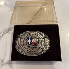 State of Texas Sesquicentennial 1836-1986 Texoma TL&B 1985 Belt Buckle picture