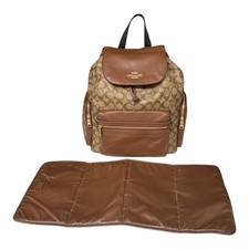 👜 Coach Baby Backpack Diaper Bag In Signature Canvas With Changing Pad 👜  picture