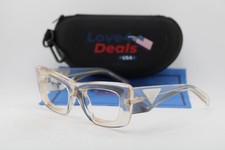 NEW PRADA MILANO SPR 13Z 19M-4I2 CLEAR BROWN AUTHENTIC EYEGLASSES 50-21 picture