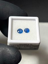 1.38ct Natural light Blue Sapphire Round Cut Loose Gemstone Matching Pair picture