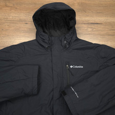 Columbia Jacket Mens 4X Black Omni Tech Tipton Peak Hooded Nylon Winter Zip picture