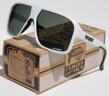 PIT VIPER The Official POLARIZED Flight Optics Sunglasses White/Smoke Black NEW picture
