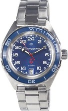 Vostok Komandirskie 650547 Watch Mechanical Automatic Blue 24-Hours USA Seller picture