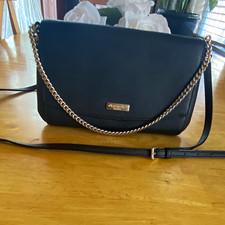 kate spade new york Black Small Crossbody Chain Logo Gold Magnetic Closure picture