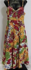 Dress Forum Women's Sleeveless Floral Corset Midi Dress  Size XL picture