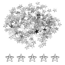 200 PCS Acrylic Star Rhinestone 6x6mm Flat Back White picture
