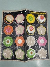 Vintage Rickie Tickie Stickies Flower Power Decals Assorted Colors. 17/32 picture