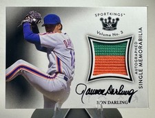 2022 Sportkings Volume 3 Autographed Single Memorabilia Ron Darling #AM-RD Black picture