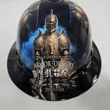 full brim hard hat custom hydro dipped IN THE FULL ARMOR OF GOD , RELIGOUS NEW picture