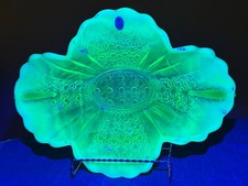 Fenton topaz carnival glass large daisy and button bowl  picture