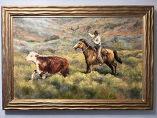 Western Oil Painting (Original) “Flush’n one out
