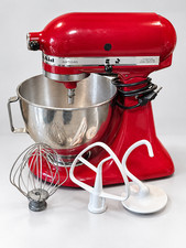KitchenAid Artisan KSM150PSER 5 Qt Red Stand Mixer Serviced w/ Bowl & 3 Tools picture