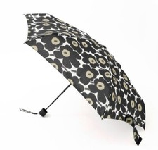 Marimekko Mini Manual Unikko Folding Umbrella White Black 048857 030 New picture