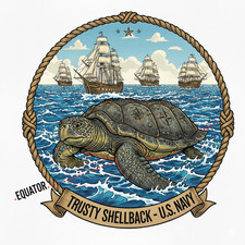 Trust Shellback Turtle Equator U.S. Navy Veteran Gift Prior Service 4