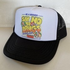 Vintage Say No To Drugs Hat Crime Dog Trucker Hat snapback Black Cap Summer New picture