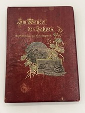 Antique 1890 German Birthday Book w/ Italian Family History, Trieste, NY, Brazil picture