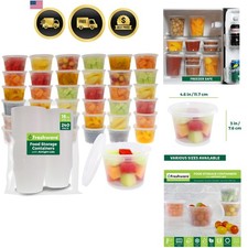 Food Storage Containers [240 Set] 16 oz Plastic Deli Containers with Lids, Sl... picture