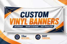 Custom Vinyl Banner 13oz Matte Business Sign Personalized Outdoor Indoor Printed picture