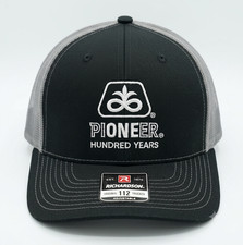 Scarce Richardson 112 Pioneer Seed 100 Years Snapback Hat Cap Black Trucker Cap picture