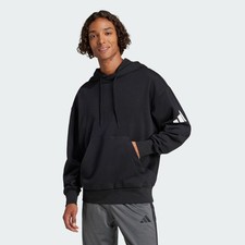 adidas men Essentials Loose-Fit 3 Bar Logo French Terry Hoodie picture