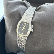 Bulova Women's Goddess Of Time Silver Quartz Stainless Steel Watch 17MM 96L343 picture