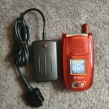 Ultra Rare VTG RED Sanyo PM-8200 Cam Flip Phone - Tested & Works Needs Battery  picture