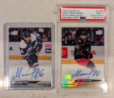 Upper Deck Clear Cut Hockey Kirill Marchenko Auto High Gloss /10 CC-KM picture