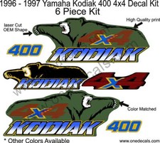 1996 1997 1998 Yamaha Kodiak 400 OEM Decal Graphics Sticker Kit picture