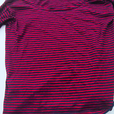Prada Milano Striped Wool Knit Pullover Sweater Logo Red/Blue L Italy picture