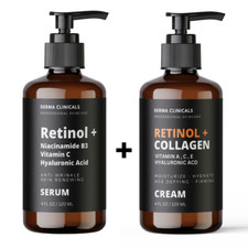 2 PK  Retinol, Niacinamide Vita C Hyaluronic Acid Collagen Wrinkle SERUM + CREAM picture