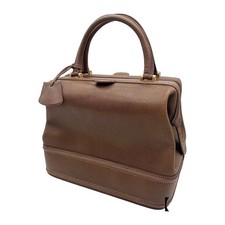 Vtg GUCCI Leather Doctors Bag Brown y2k Handbag W 11.8 x H 9.8 x D 7.9 in picture