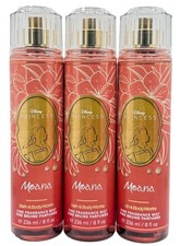BBW Bath & Body Works Disney Princess Moana 3pc Set Full Size Fragrance Mist 8oz picture
