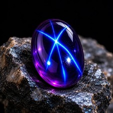 Star Sapphire 9.00 Ct Purple Untreated Natural Certified Cabochon Loose Gemstone picture