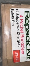 .223 Repack Kit Bandoleer 5.56 Stripper Clips 4 Pocket Bandolier Re-Pack Kit picture