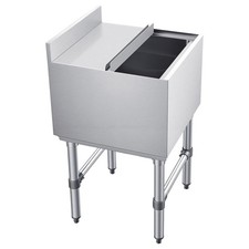 Uimoso 49.4 Qt Commercial Ice Bin 18 x 18 in Underbar Ice Bin with Sliding Cover picture