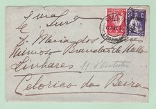 PORTUGAL 2 &2½C CERES on 1914 (Oc11) ULTIMA HORA LISBOA(Gare) CELORICO da Beira picture