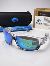 New In Box Costa Del Mar Crystal Blue Mirror 580P Polarized Sunglasses UV picture
